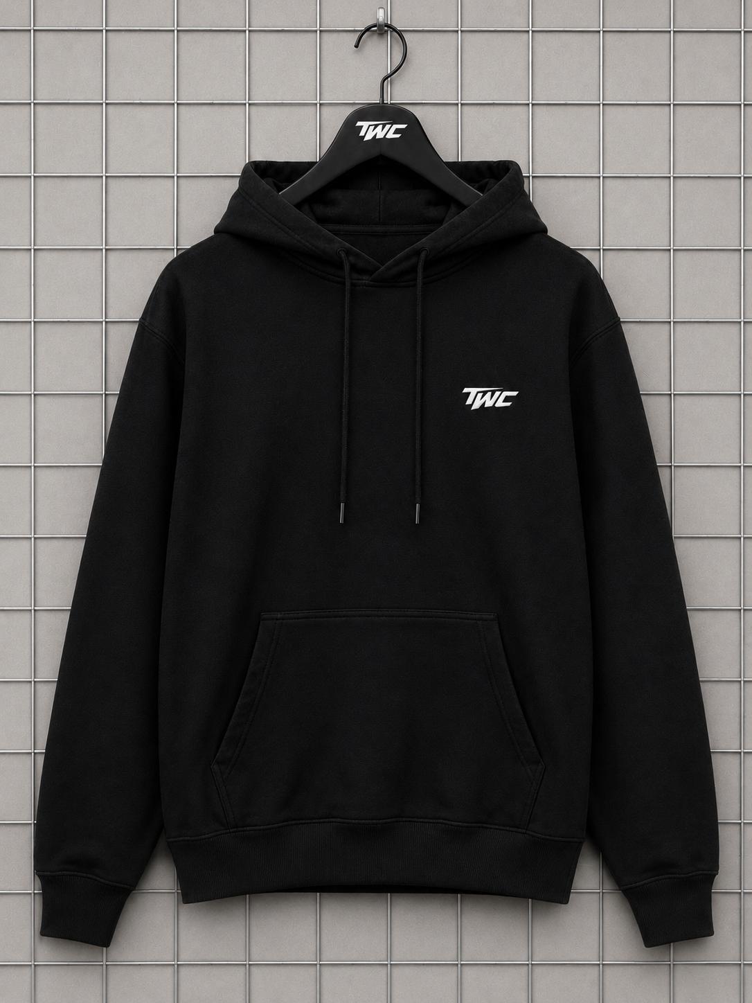 Sweat noir brodé